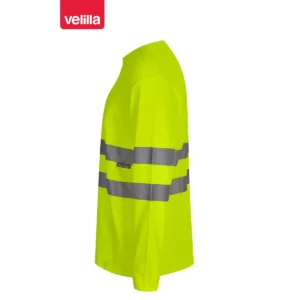 Camiseta técnica manga larga Velilla 305604 amarillo flúor, vista lateral