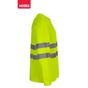 Camiseta técnica manga larga Velilla 305604 amarillo flúor, vista lateral