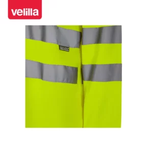Camiseta técnica manga larga Velilla 305604 amarillo flúor, detalle de cintas reflectantes