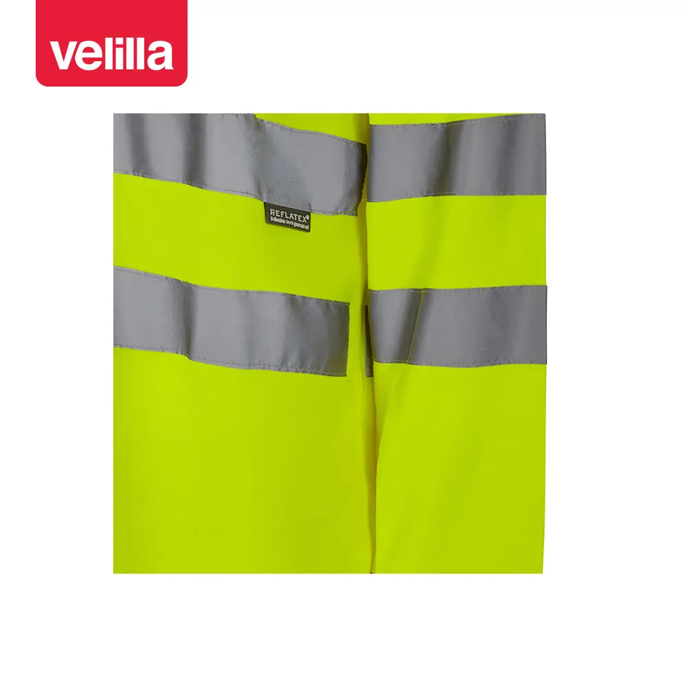 Camiseta técnica manga larga Velilla 305604 8 Camiseta técnica manga larga Velilla 305604 amarillo flúor, detalle de cintas reflectantes