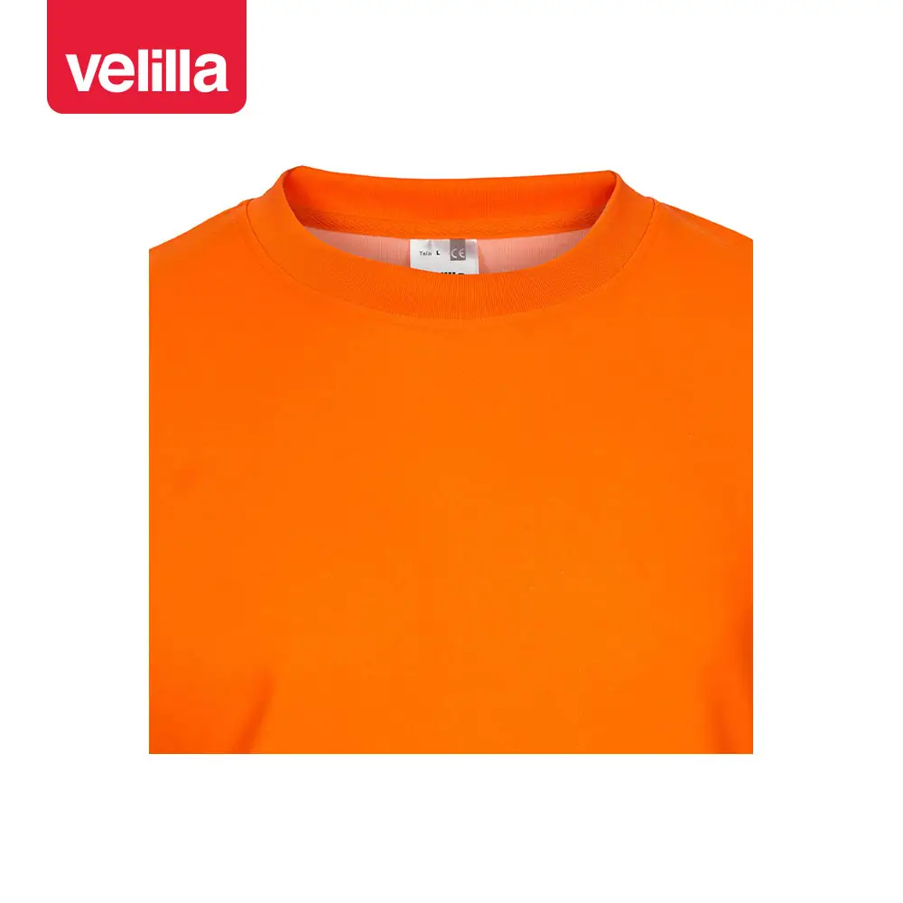 Camiseta manga corta Velilla 305612 9 Camiseta manga corta Velilla 305612 Naranja flúor, detalle de cuello