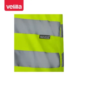 Camiseta manga corta Velilla 305612 Amarillo flúor, detalle de cintas reflectantes