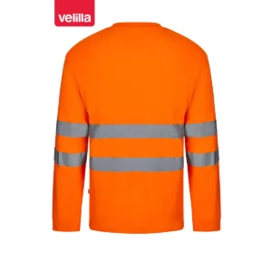 Camiseta manga larga Velilla 305614 Naranja flúor, vista trasera