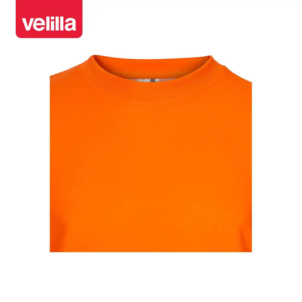 Camiseta manga larga Velilla 305614 10 Camiseta manga larga Velilla 305614 Naranja flúor, detalle de cuello