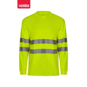 Camiseta manga larga Velilla 305614 Amarillo flúor, vista frontal