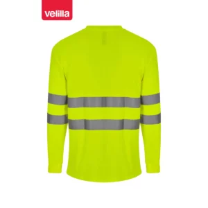 Camiseta manga larga Velilla 305614 Amarillo flúor, vista trasera