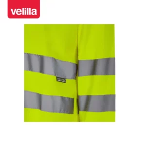 Camiseta manga larga Velilla 305614 Amarillo flúor, detalle de cintas reflectantes