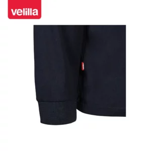 Camiseta bicolor manga larga Velilla 305615 Azul navy/Naranja flúor, detalle de puño