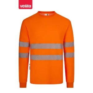 Camiseta manga larga Velilla 305618 Naranja flúor, vista frontal