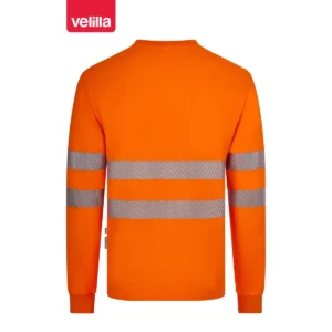 Camiseta manga larga Velilla 305618 Naranja flúor, vista trasera