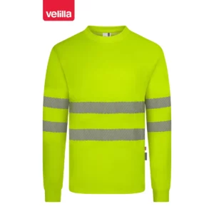 Camiseta manga larga Velilla 305618 Amarillo flúor, vista frontal