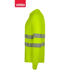 Camiseta manga larga Velilla 305618 Amarillo flúor, vista lateral