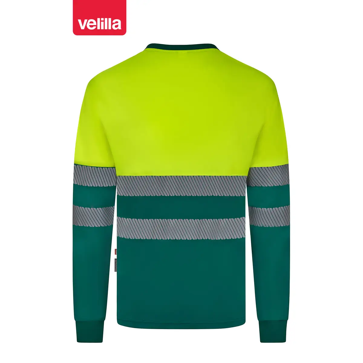 Camiseta bicolor manga larga Velilla 305619 9 Camiseta bicolor manga larga Velilla 305619 Verde/Amarillo flúor, vista trasera