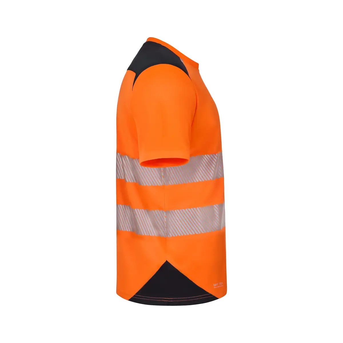 Camiseta técnica Velilla 305630 V.Dynamix Hi Vis 16 Camiseta técnica Velilla 305630 V.Dynamix Hi Vis Negro/Naranja flúor, vista lateral opuesta