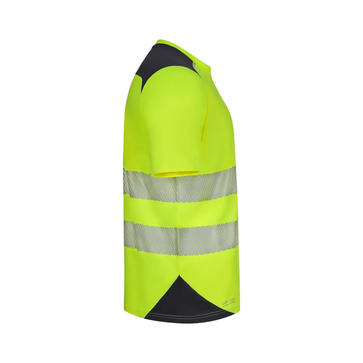 Camiseta técnica Velilla 305630 V.Dynamix Hi Vis 12 Camiseta técnica Velilla 305630 V.Dynamix Hi Vis Negro/Amarillo flúor, vista lateral opuesta