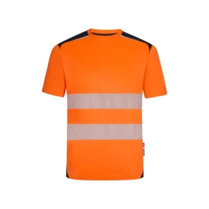 Camiseta técnica Velilla 305630 V.Dynamix Hi Vis Azul navy/Naranja flúor, vista frontal