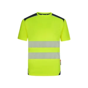 Camiseta técnica Velilla 305630 V.Dynamix Hi Vis Azul navy/Amarillo flúor, vista frontal