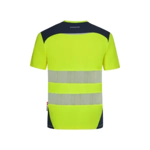 Camiseta técnica Velilla 305630 V.Dynamix Hi Vis Azul navy/Amarillo flúor, vista trasera