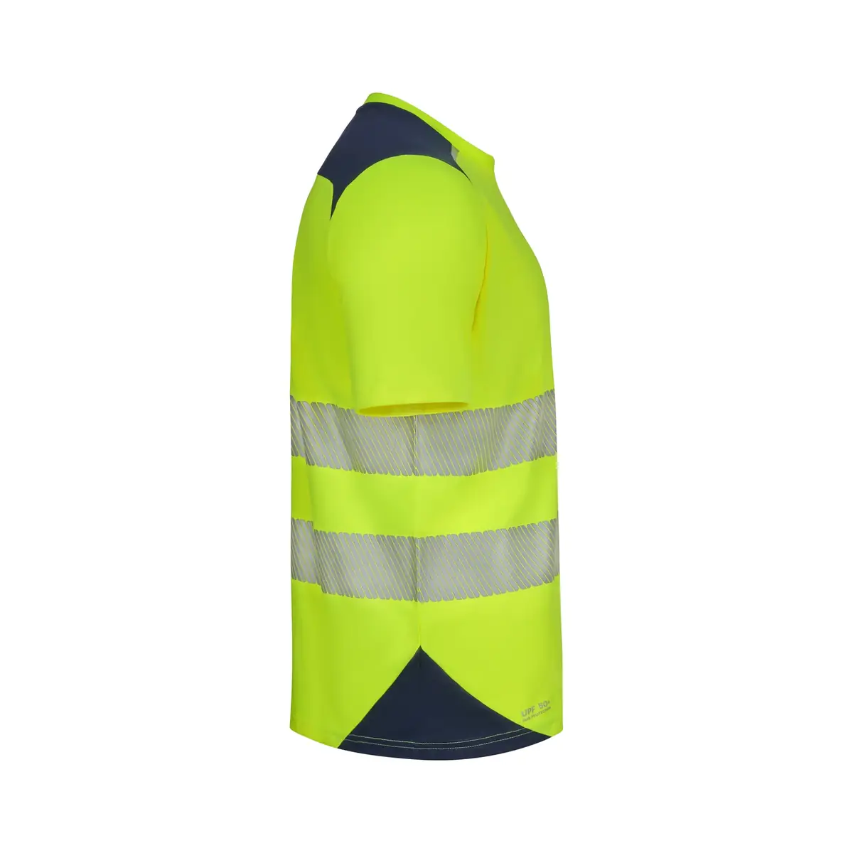 Camiseta técnica Velilla 305630 V.Dynamix Hi Vis 4 Camiseta técnica Velilla 305630 V.Dynamix Hi Vis Azul navy/Amarillo flúor, vista lateral opuesta