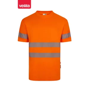 Camiseta reciclada manga corta Velilla 305632 naranja flúor, vista frontal