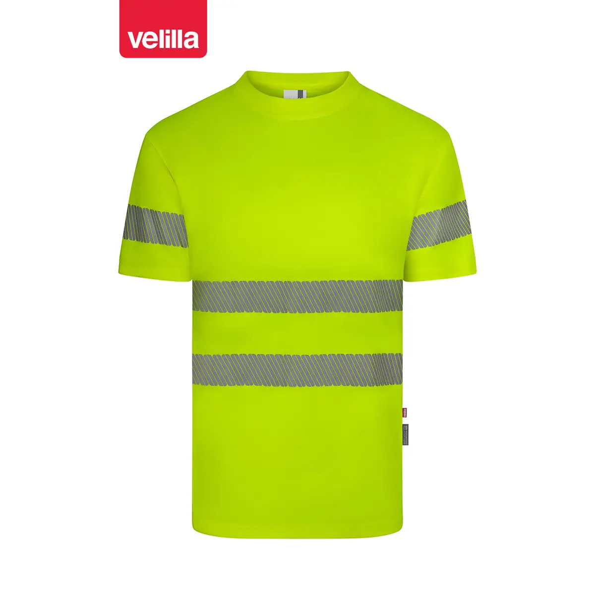 Camiseta reciclada manga corta Velilla 305632 1 Camiseta reciclada manga corta Velilla 305632 amarillo flúor, vista frontal