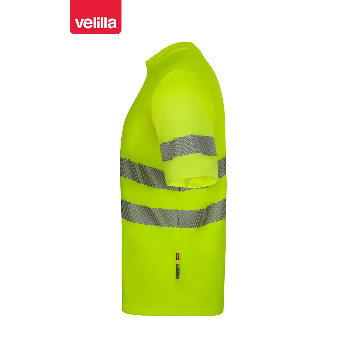 Camiseta reciclada manga corta Velilla 305632 2 Camiseta reciclada manga corta Velilla 305632 amarillo flúor, vista lateral