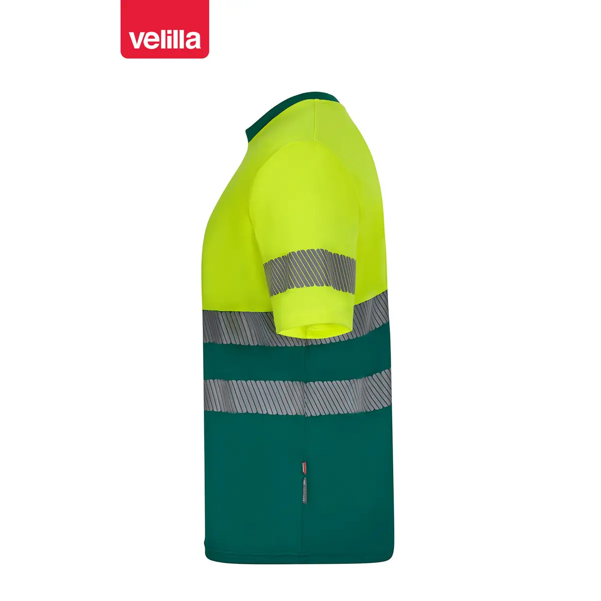 Camiseta reciclada manga corta Velilla 305633 17 Camiseta reciclada manga corta Velilla 305633 Verde/Amarillo flúor, vista lateral