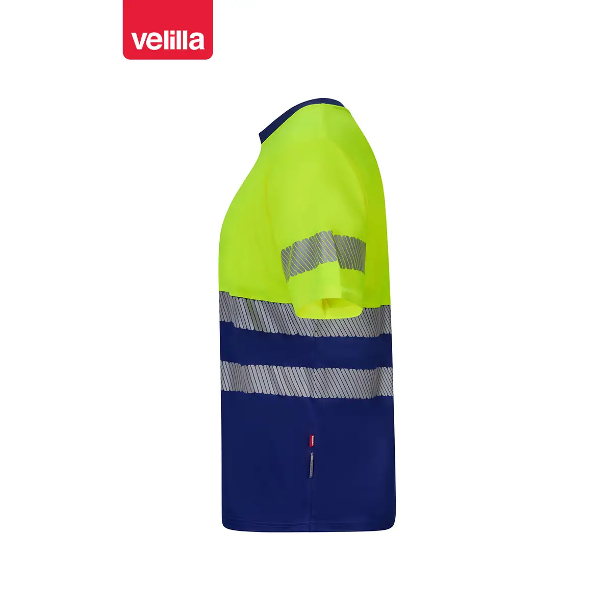 Camiseta reciclada manga corta Velilla 305633 27 Camiseta reciclada manga corta Velilla 305633 Azulina/Amarillo flúor, vista lateral