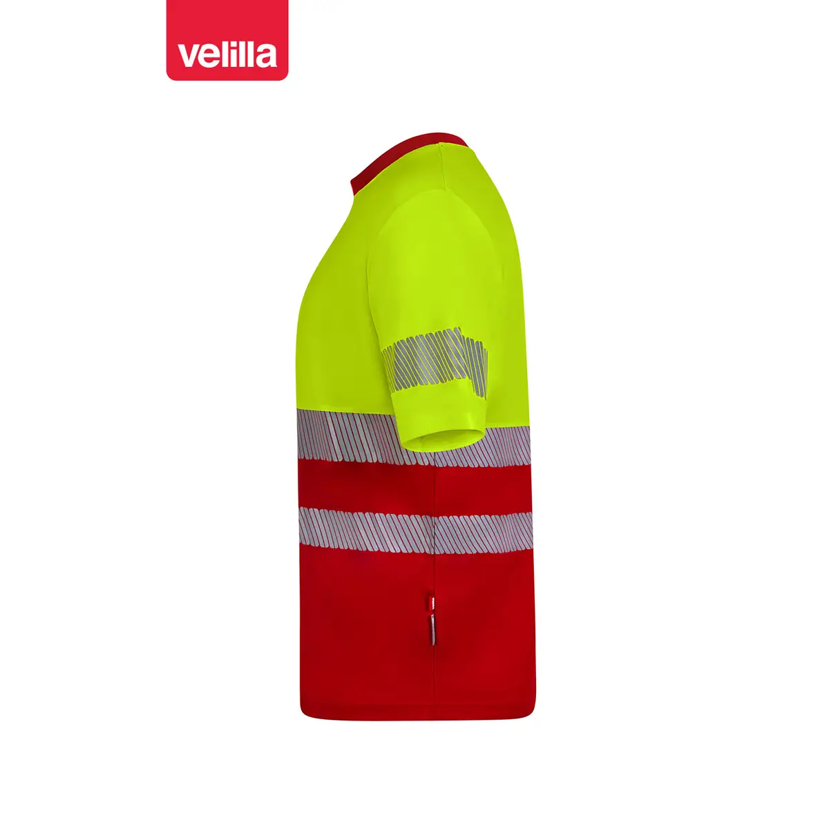 Camiseta reciclada manga corta Velilla 305633 31 Camiseta reciclada manga corta Velilla 305633 Rojo/Amarillo flúor, vista lateral