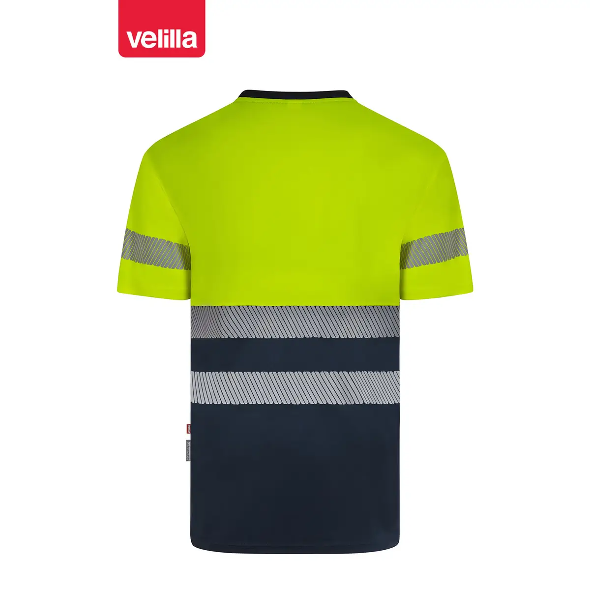 Camiseta reciclada manga corta Velilla 305633 15 Camiseta reciclada manga corta Velilla 305633 Azul navy/Amarillo flúor, vista trasera