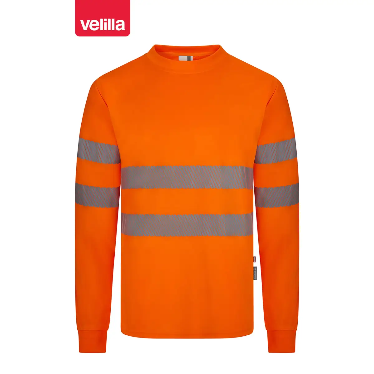 Camiseta reciclada manga larga Velilla 305634 4 Camiseta reciclada manga larga Velilla 305634 naranja flúor, vista frontal