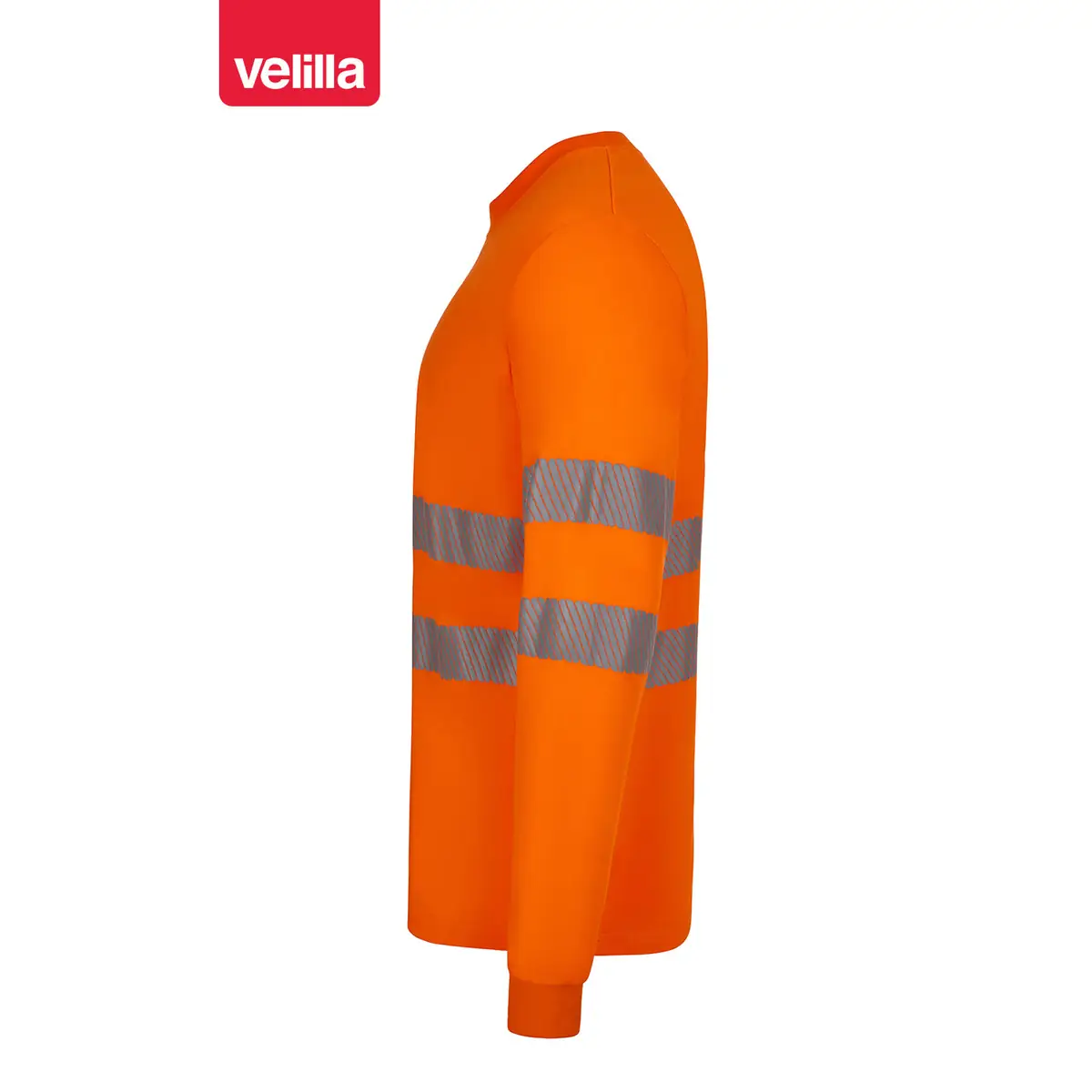 Camiseta reciclada manga larga Velilla 305634 5 Camiseta reciclada manga larga Velilla 305634 naranja flúor, vista lateral