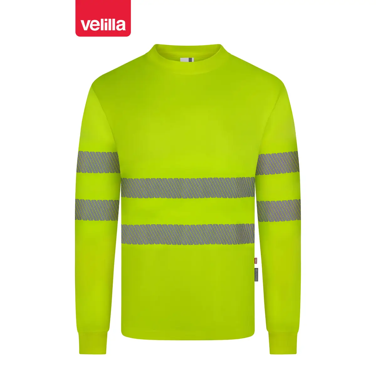 Camiseta reciclada manga larga Velilla 305634 1 Camiseta reciclada manga larga Velilla 305634 amarillo flúor, vista frontal