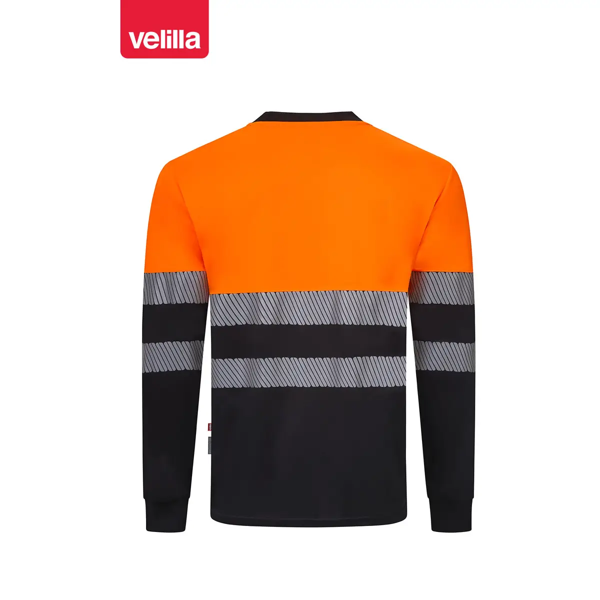 Camiseta reciclada manga larga Velilla 305635 40 Camiseta reciclada manga larga Velilla 305635 Negro/Naranja flúor, vista trasera