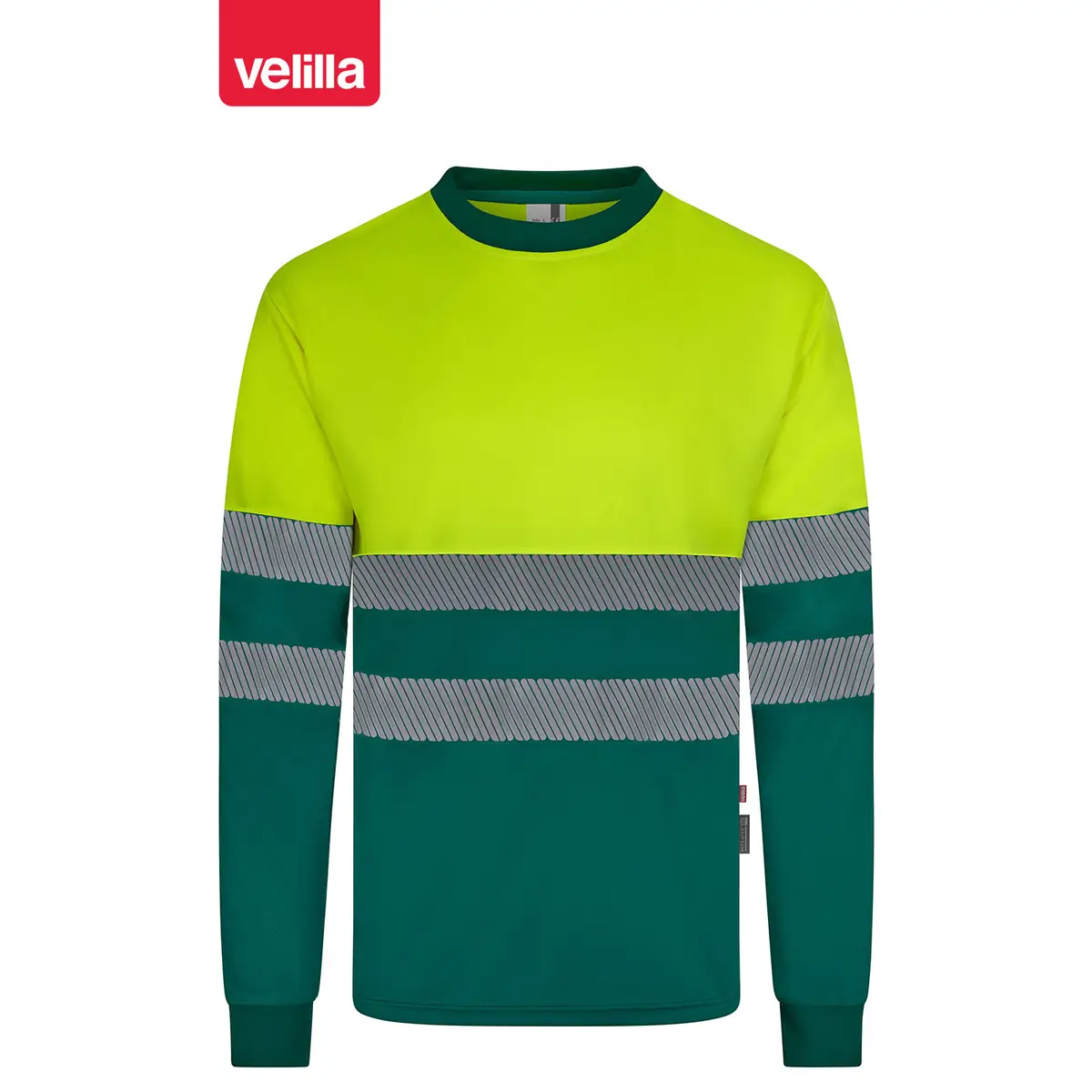 Camiseta reciclada manga larga Velilla 305635 15 Camiseta reciclada manga larga Velilla 305635 Verde/Amarillo flúor, vista frontal