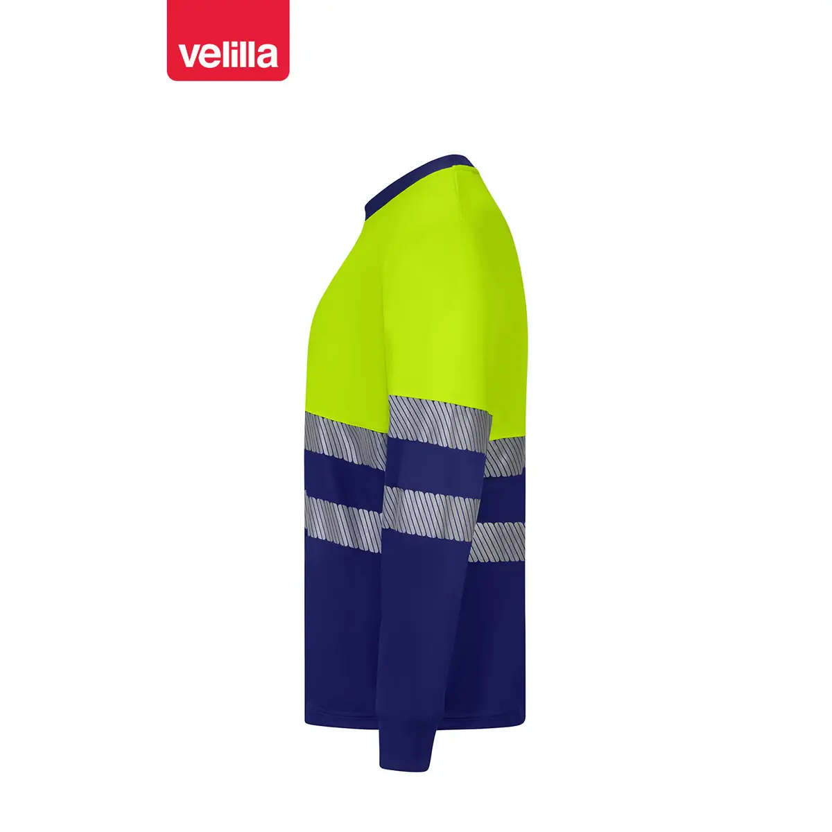 Camiseta reciclada manga larga Velilla 305635 26 Camiseta reciclada manga larga Velilla 305635 Azulina/Amarillo flúor, vista lateral