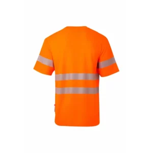 Camiseta manga corta Velilla 305642 Naranja flúor, vista trasera