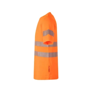Camiseta manga corta Velilla 305642 Naranja flúor, vista lateral