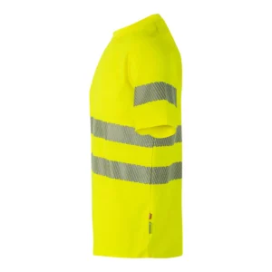 Camiseta manga corta Velilla 305642 Amarillo flúor, vista lateral