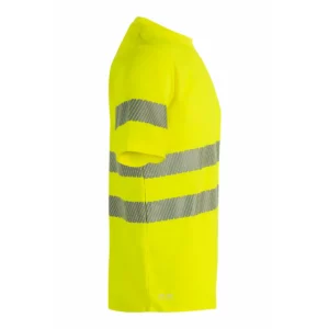 Camiseta manga corta Velilla 305642 Amarillo flúor, vista lateral opuesta