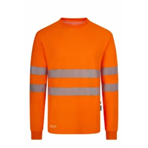 Camiseta manga larga Velilla 305644 Naranja flúor, vista frontal