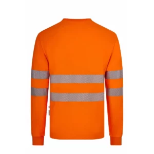 Camiseta manga larga Velilla 305644 Naranja flúor, vista trasera