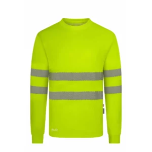 Camiseta manga larga Velilla 305644 Amarillo flúor, vista frontal