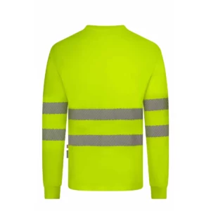 Camiseta manga larga Velilla 305644 Amarillo flúor, vista trasera