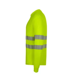Camiseta manga larga Velilla 305644 Amarillo flúor, vista lateral