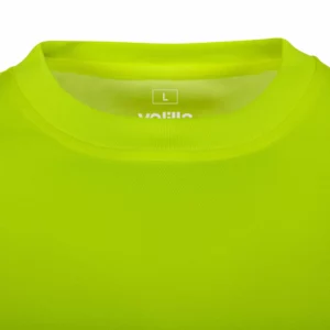 Camiseta manga larga Velilla 305644 Amarillo flúor, detalle de cuello