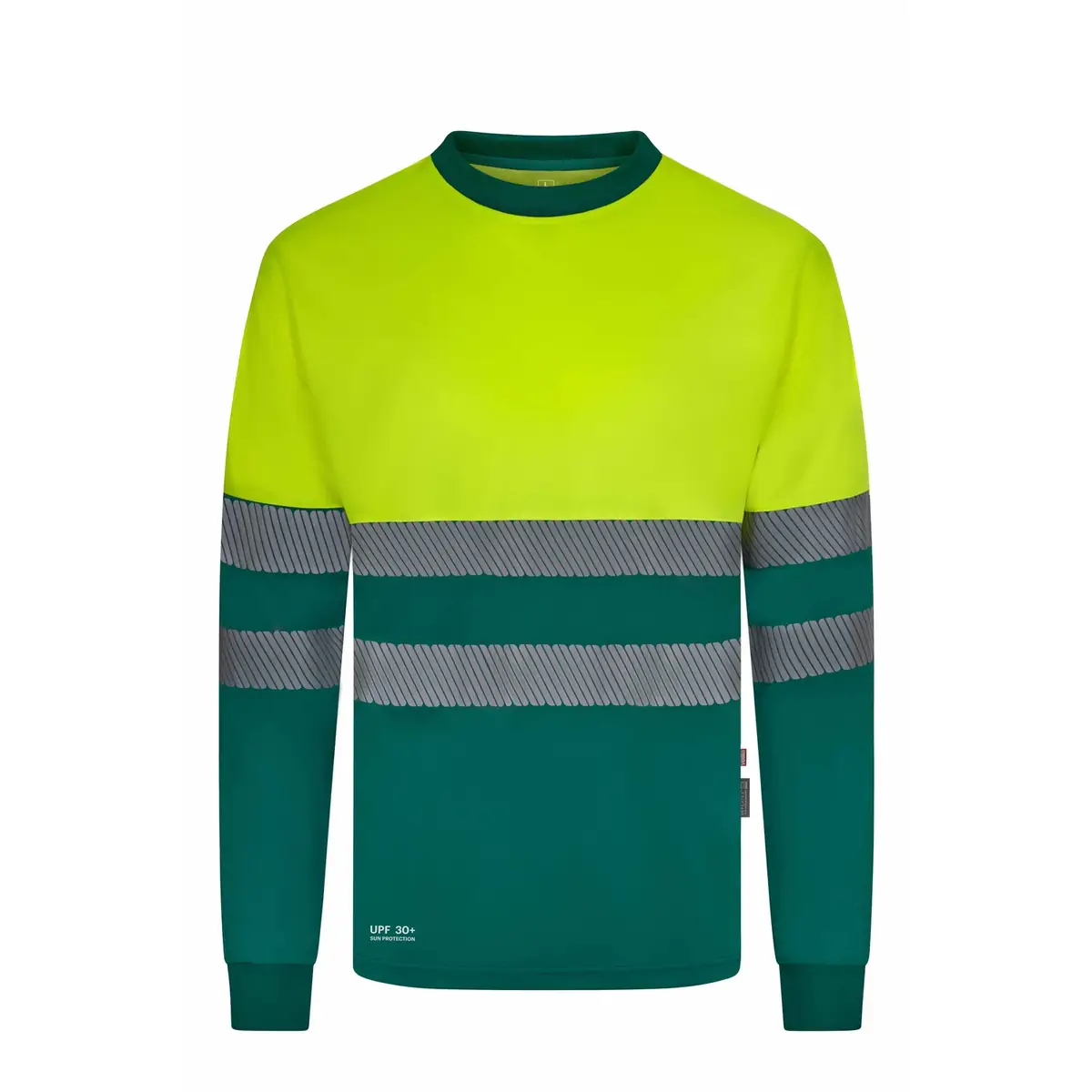 Camiseta bicolor manga larga Velilla 305645 7 Camiseta bicolor manga larga Velilla 305645 Verde/Amarillo flúor, vista frontal