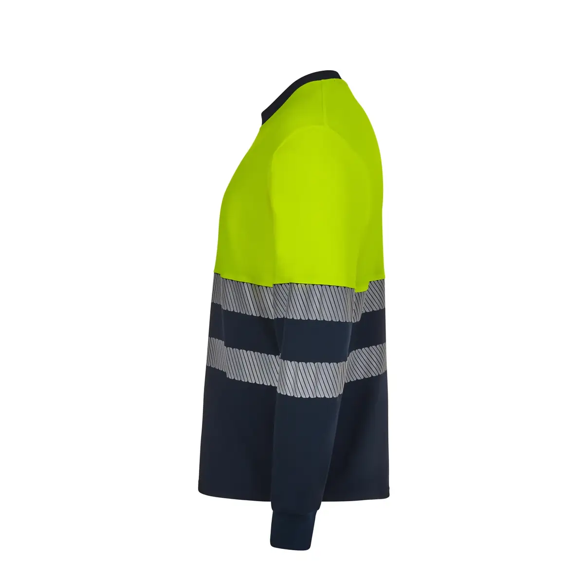 Camiseta bicolor manga larga Velilla 305645 5 Camiseta bicolor manga larga Velilla 305645 Azul navy/Amarillo flúor, vista lateral