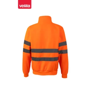Sudadera Velilla 305702 con media cremallera Naranja flúor, vista trasera