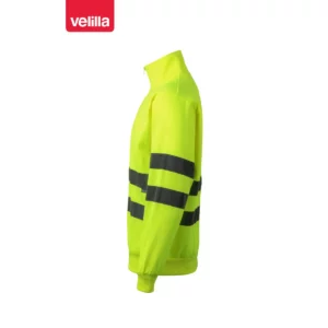 Sudadera Velilla 305702 con media cremallera Amarillo flúor, vista lateral